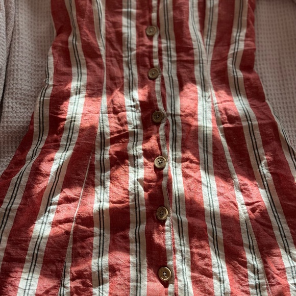 Urban Outfitters Ladder Striped Linen Mini Dress size S-p - Picture 8 of 14